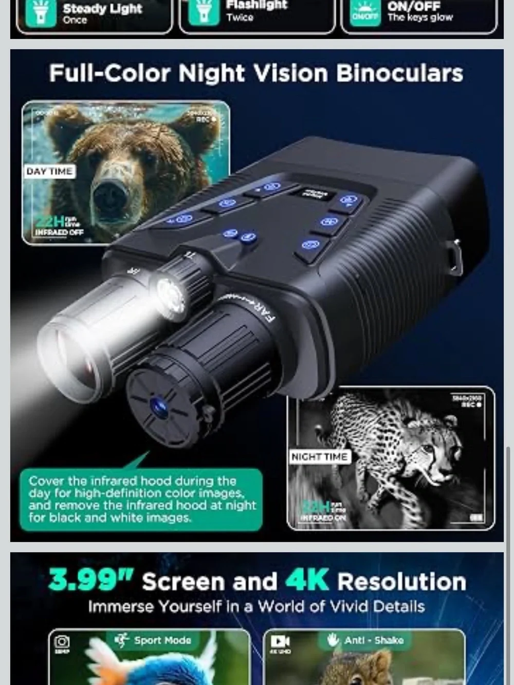 Brand new 4K night vision goggles night vision binoculars
